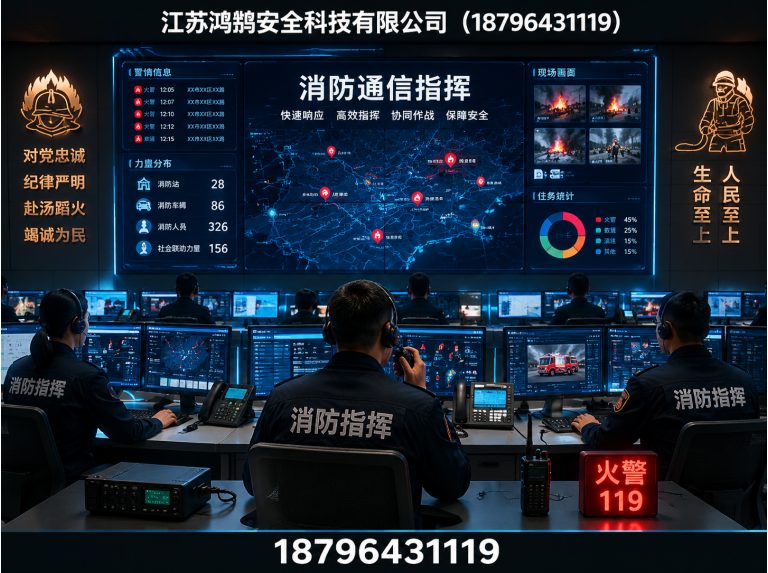 舟山消防通信指挥展示图